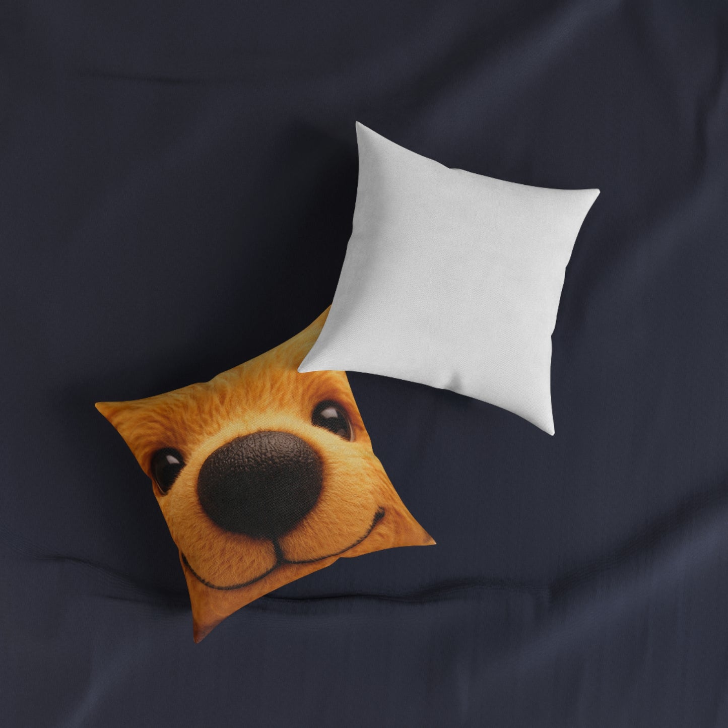 Teddy on Tour Close Up Scruffy Teddy Square Pillow