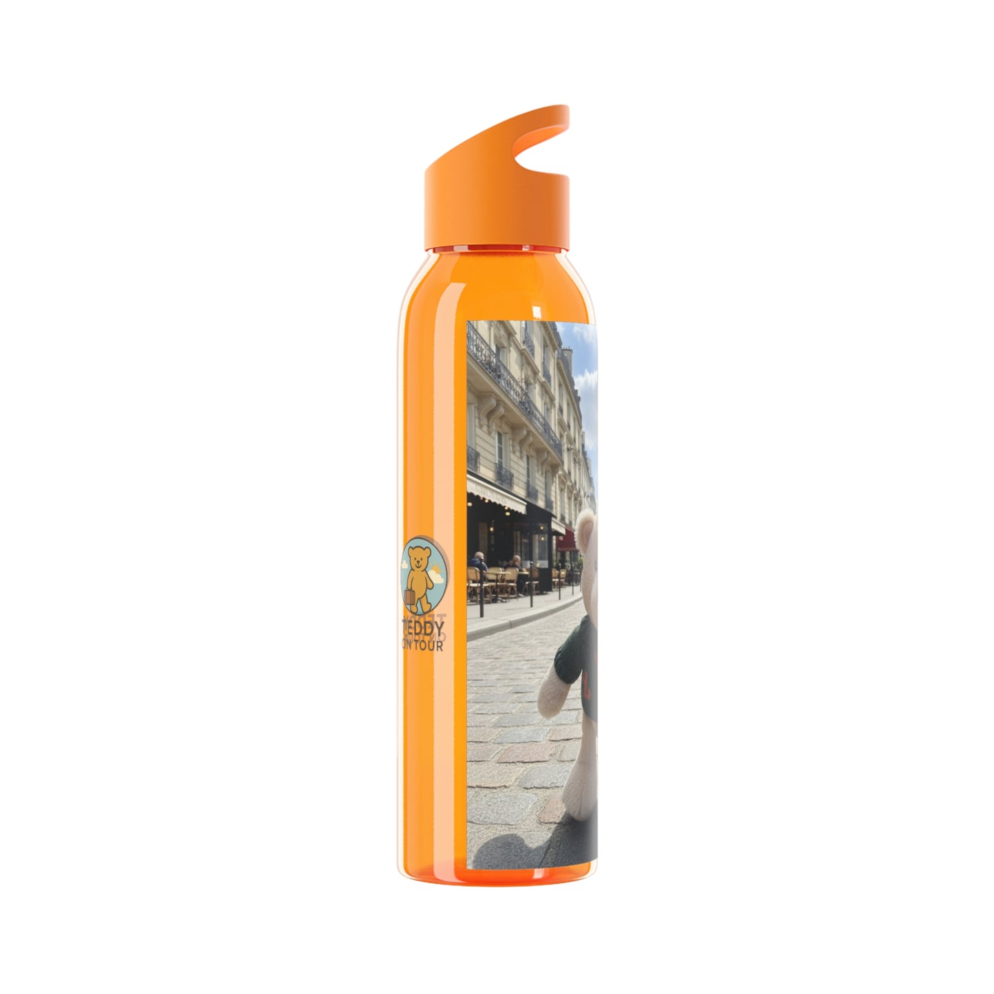 Teddy on Tour Gilbert in Paris Sky Water Bottle