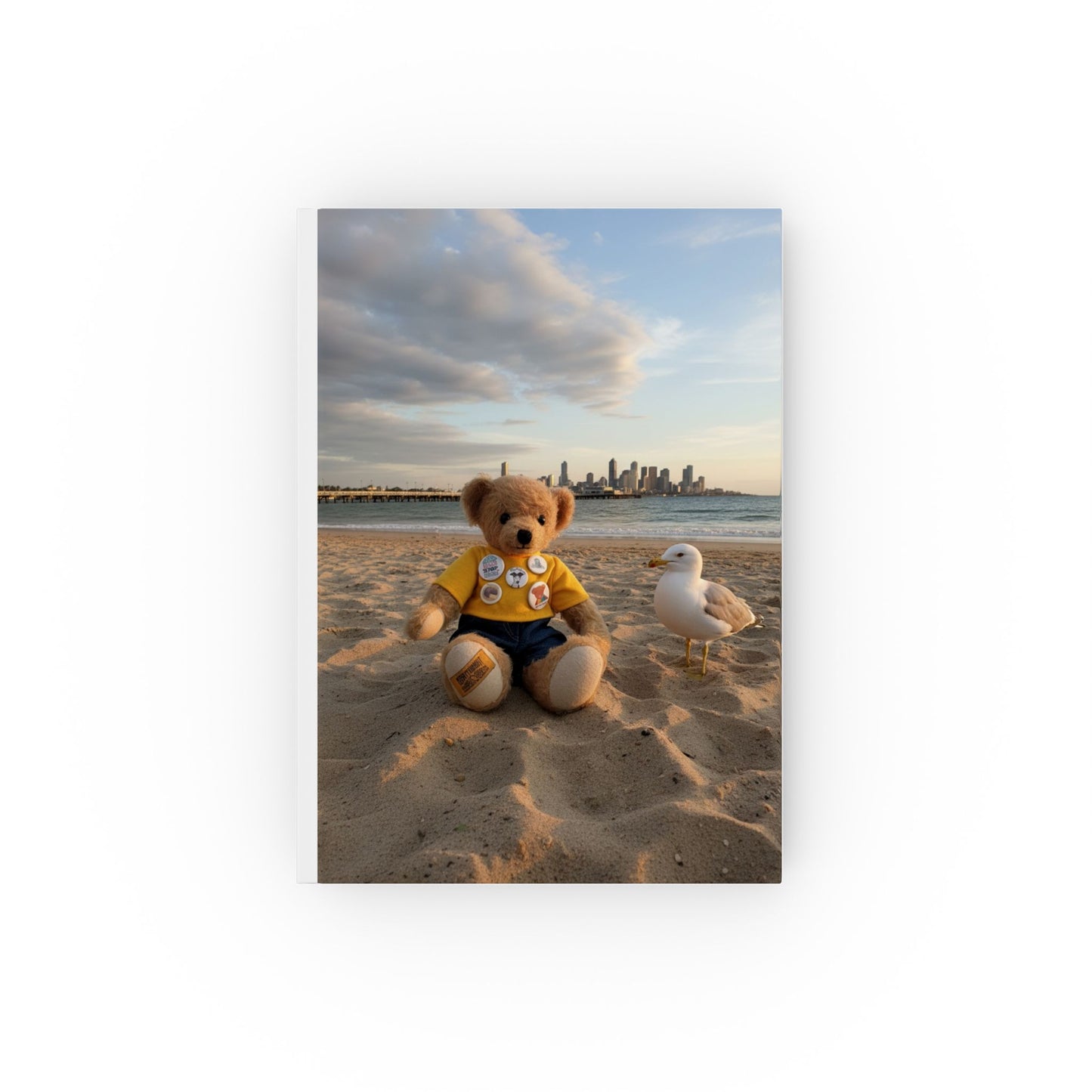 Teddy on Tour Ralphie in Melbourne Hard Backed Journal