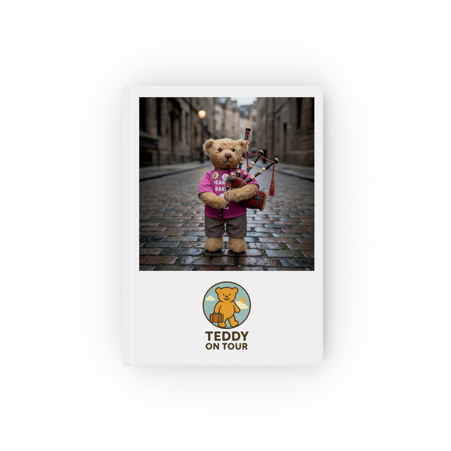Teddy on Tour Olly in Scotland Hard Backed Journal