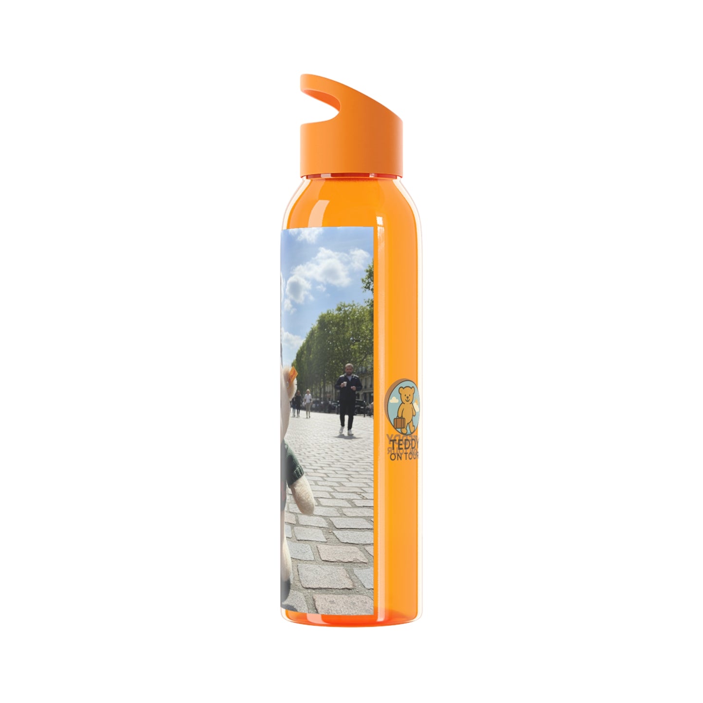 Teddy on Tour Gilbert in Paris Sky Water Bottle