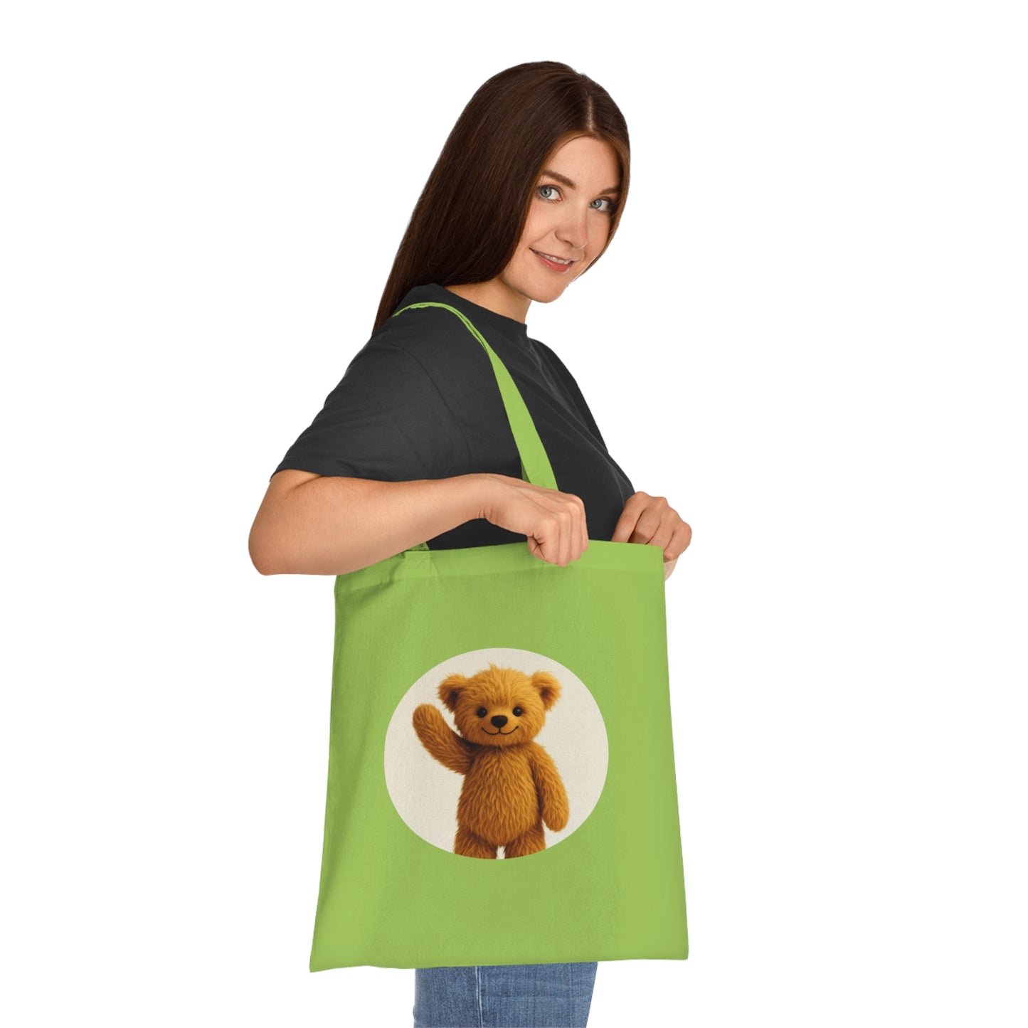 Teddy On Tour Cotton Tote Bag