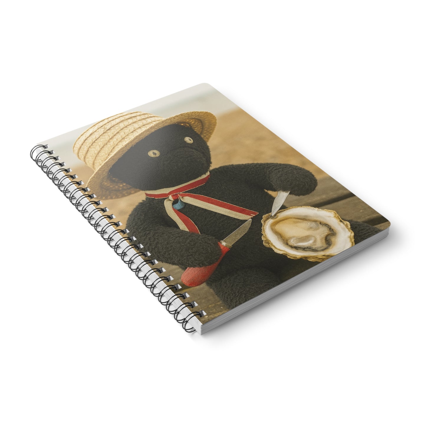 Teddy On tour Pop Jack in Whitstable Softcover Notebook, A5