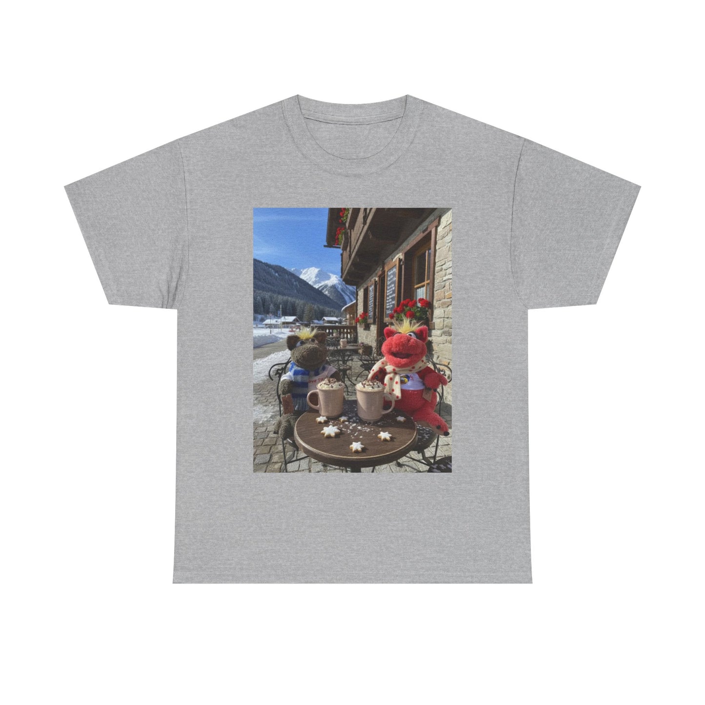 Teddy On Tour – Octey and Elsie in Seefeld-in-Tirol Austria Unisex Adult Heavy Cotton Tee