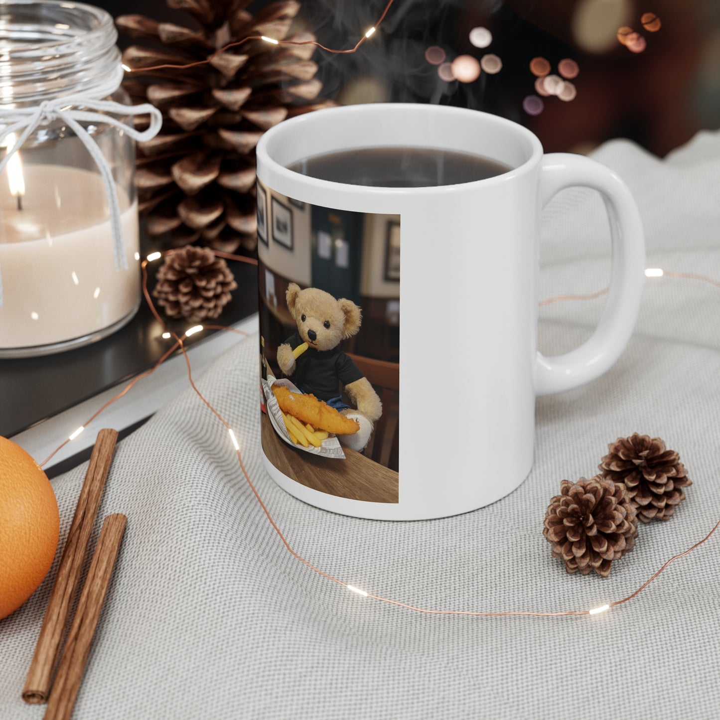 Teddy On Tour – Ralphie in London Ceramic Coffee Cup