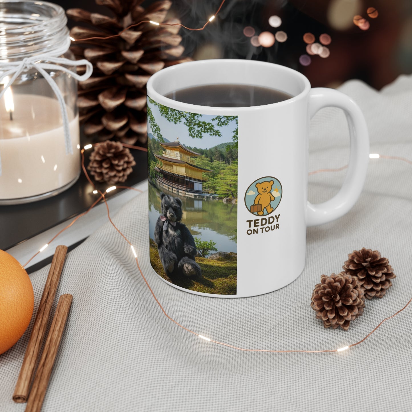 Teddy On Tour – Adventurer in Japan Ceramic Coffee Cup