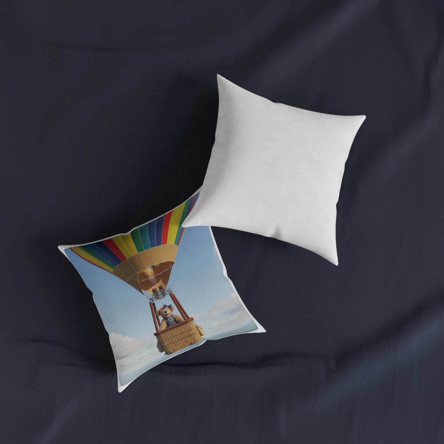 Teddy on Tour Daisy Albuquerque Square Pillow