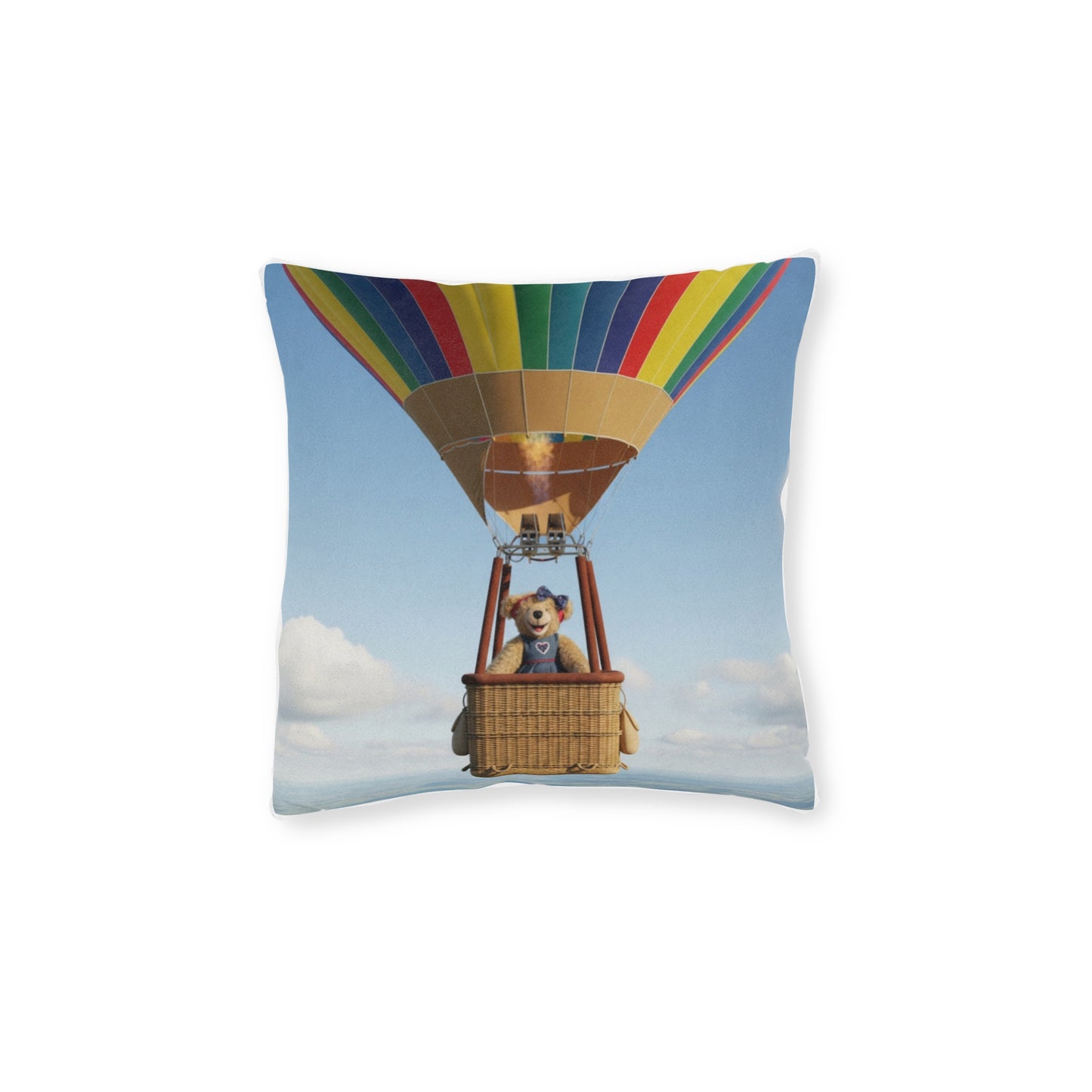 Teddy on Tour Daisy Albuquerque Square Pillow
