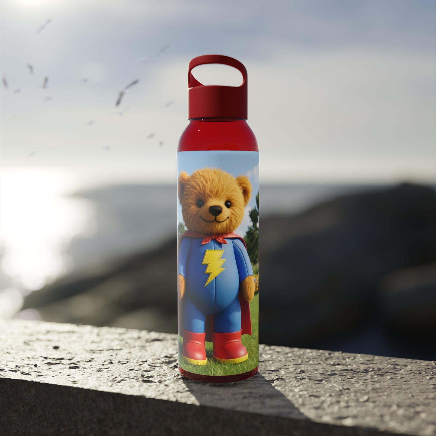 Teddy on Tour Sky Water Bottle ( look for a matching lunchbox )