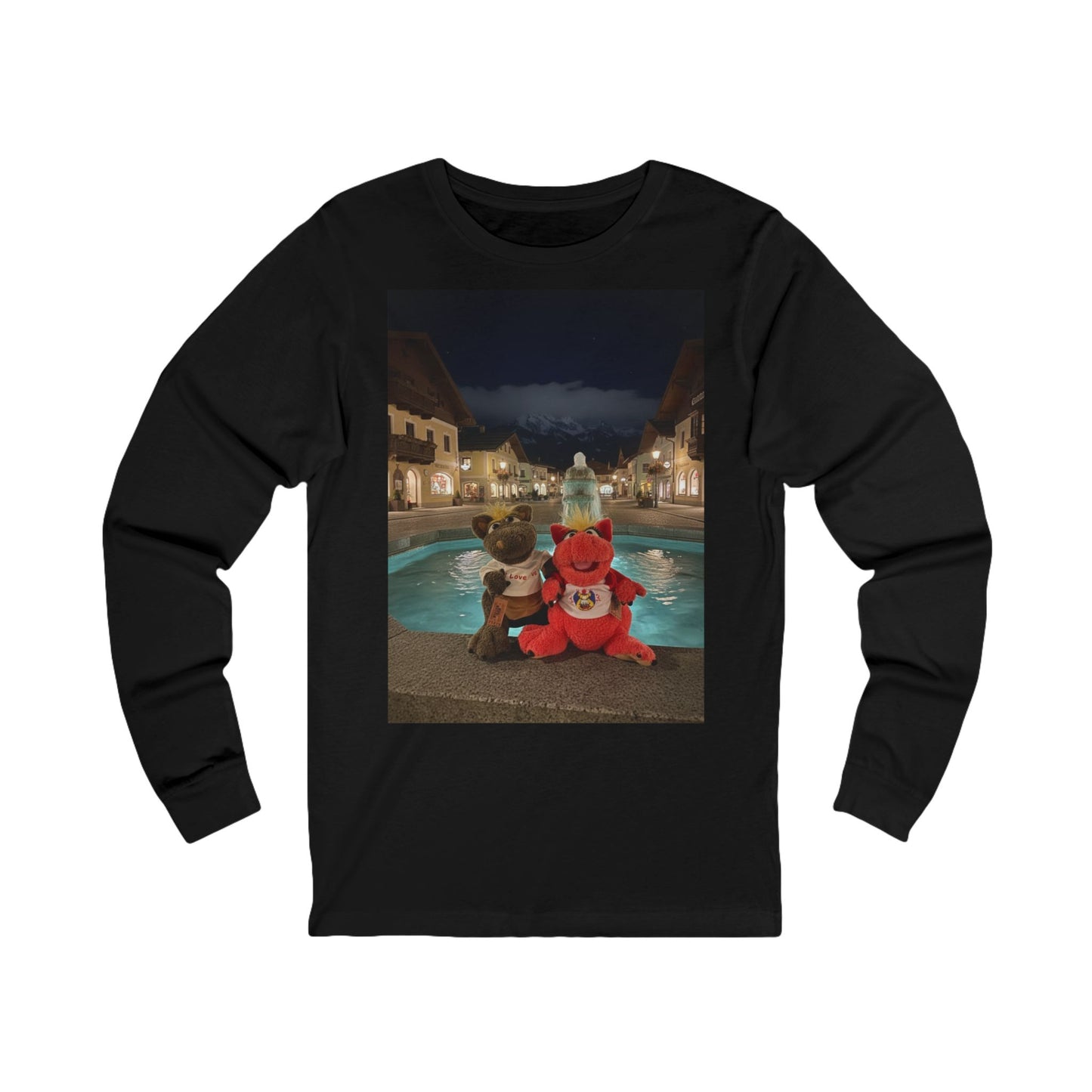 Teddy on Tour Octey and Elsie in Seefeld-in-Tirol Austria Unisex Jersey Long Sleeve Tee