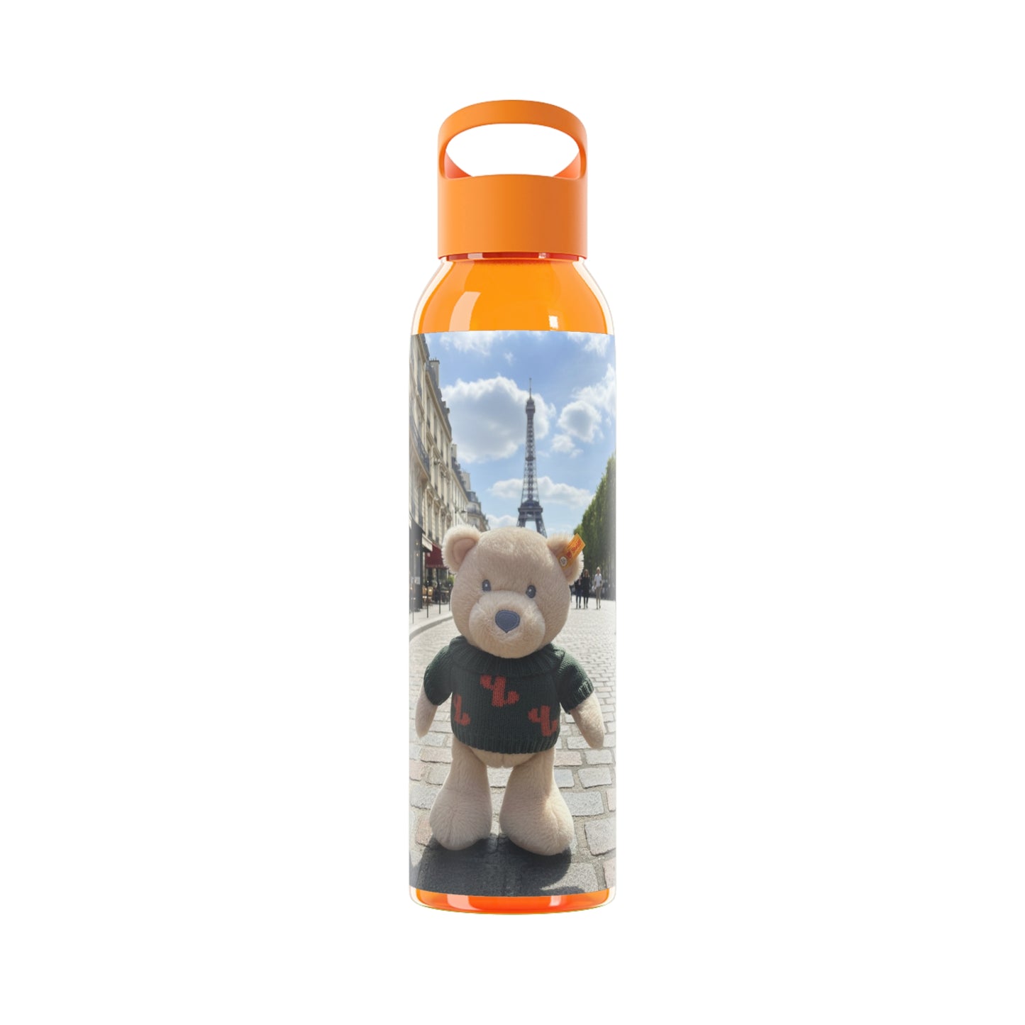 Teddy on Tour Gilbert in Paris Sky Water Bottle