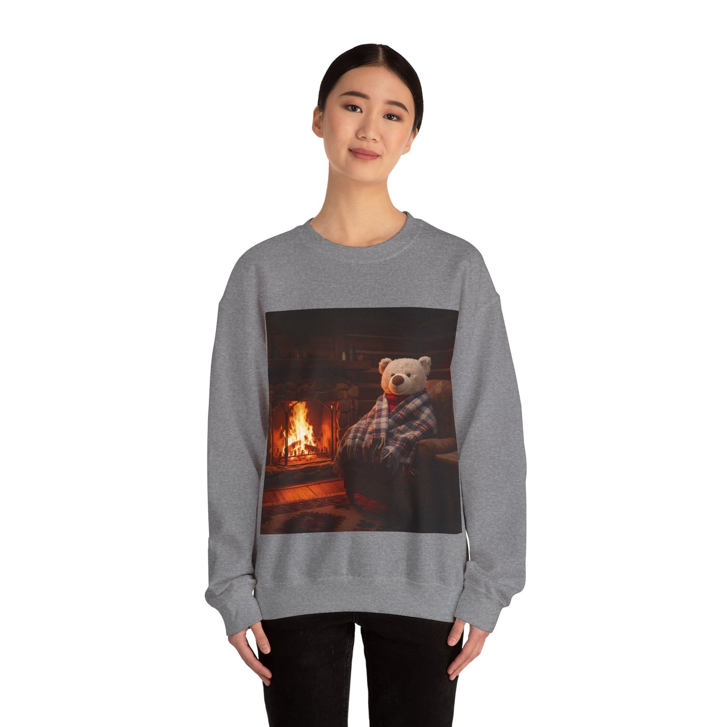 Teddy On Tour – Lombear in Norway Adult Unisex Heavy Blend™ Crewneck Sweatshirt