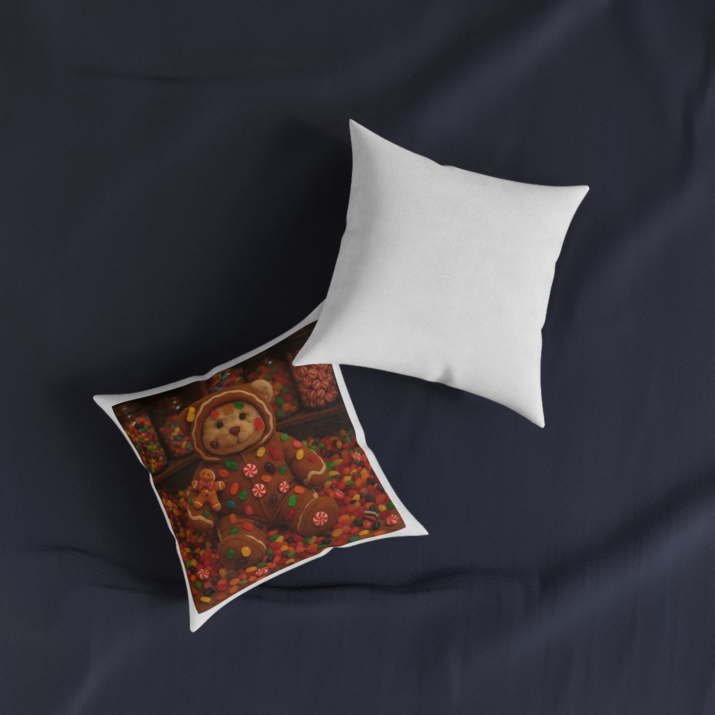 Teddy on Tour Ginger Decor Square Pillow