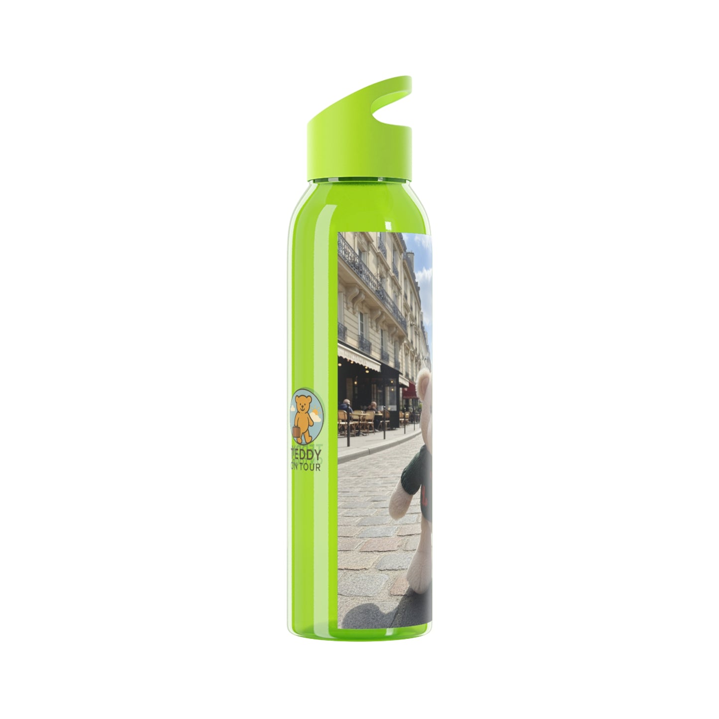Teddy on Tour Gilbert in Paris Sky Water Bottle