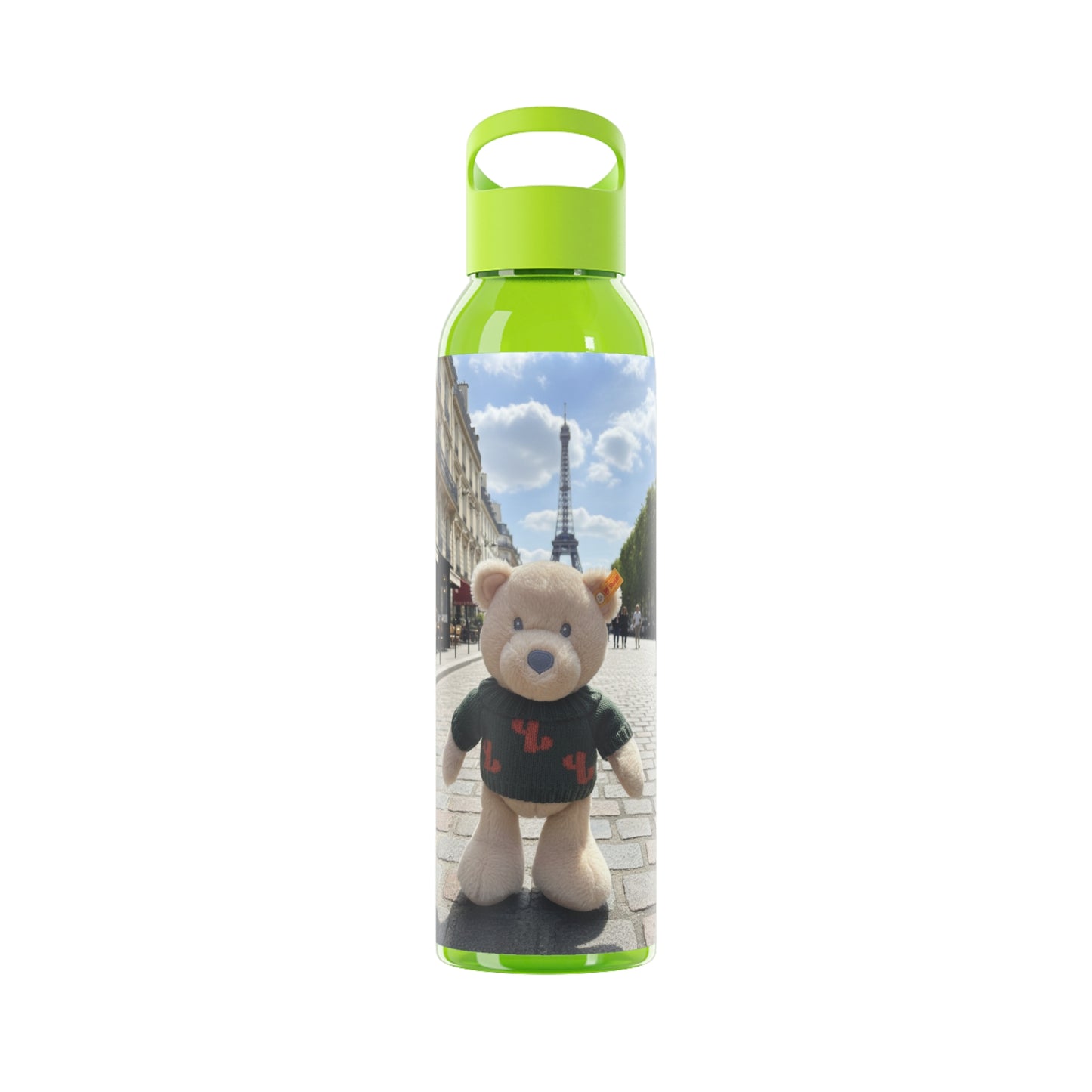Teddy on Tour Gilbert in Paris Sky Water Bottle