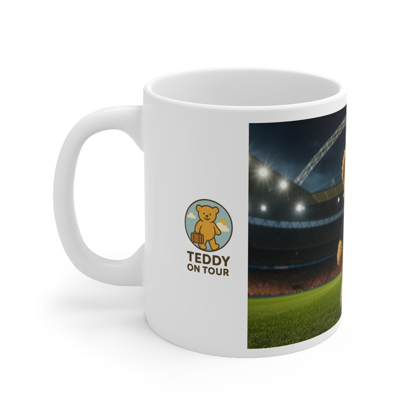 Teddy On Tour – Doudou Vieux goes to Wembley Ceramic Coffee Cup