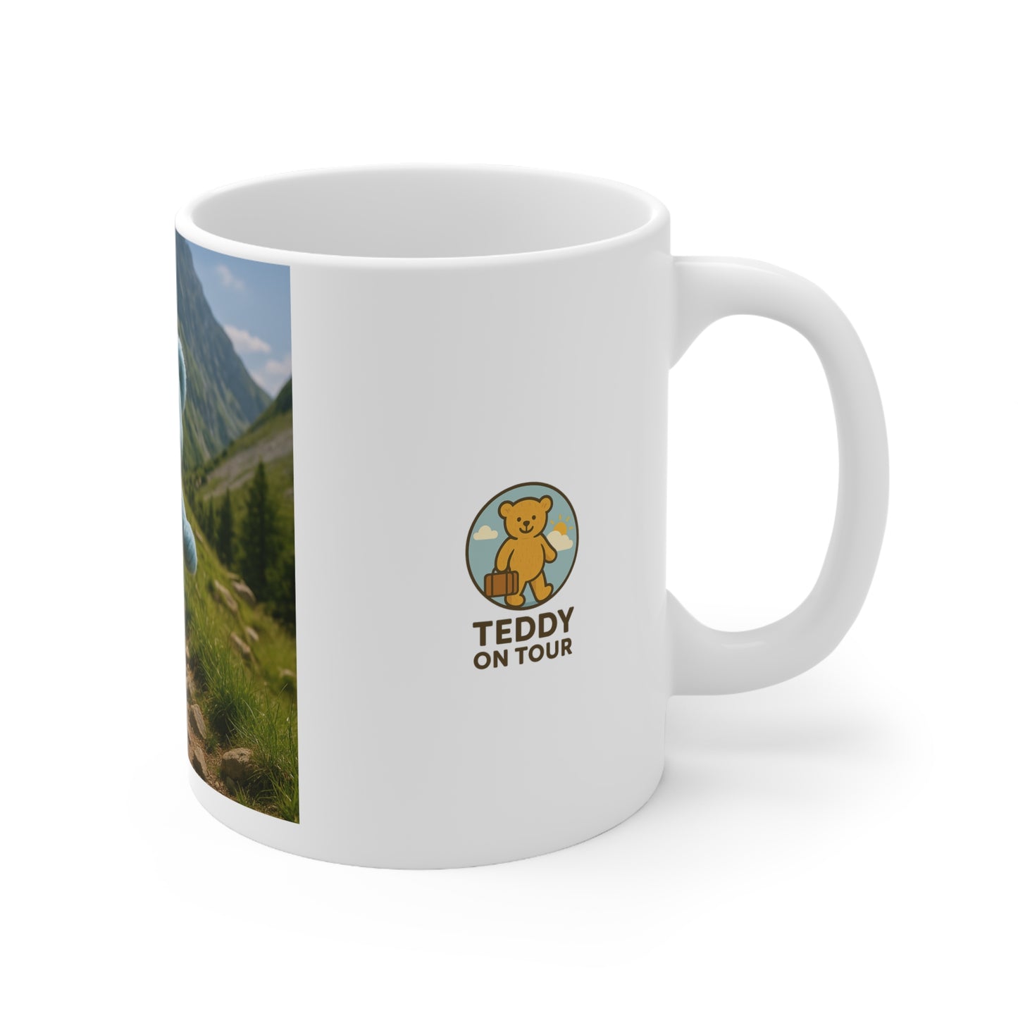 Teddy On Tour – Indigo goes camping Ceramic Coffee Cup