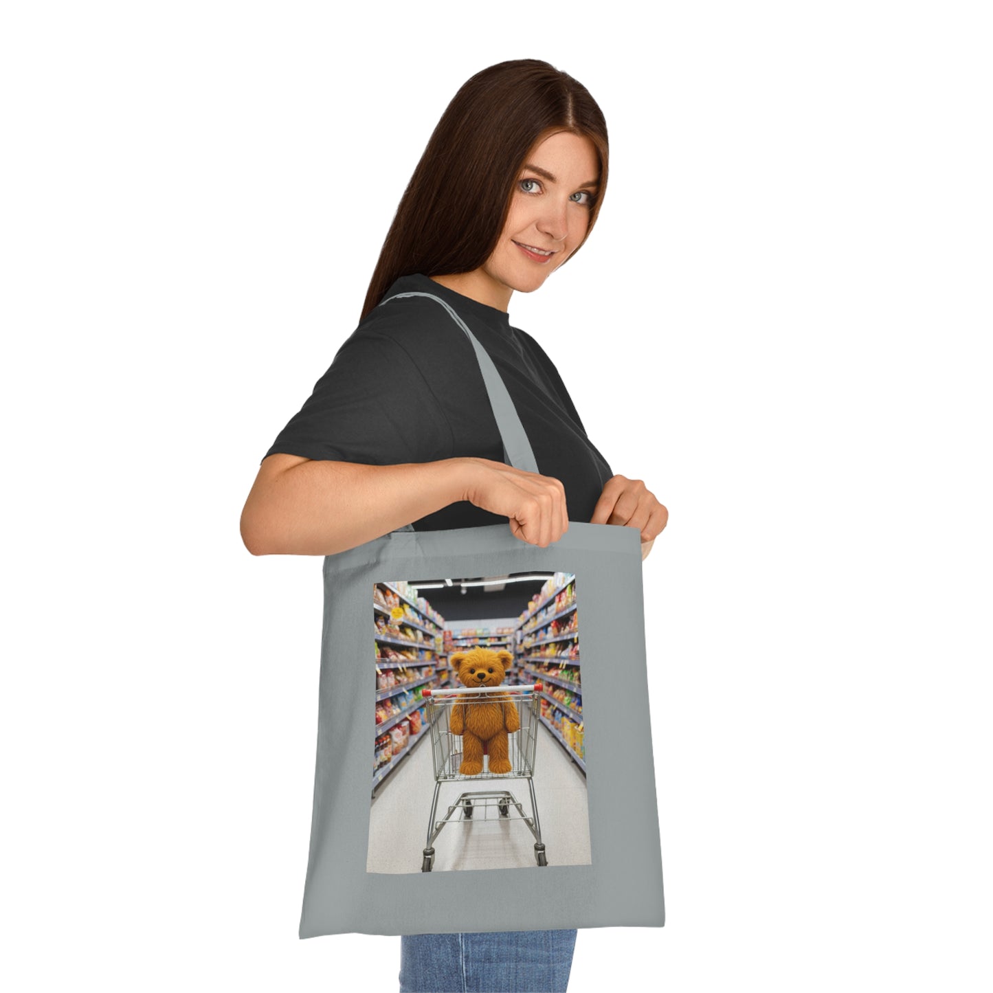 Teddy On Tour Cotton Tote Bag