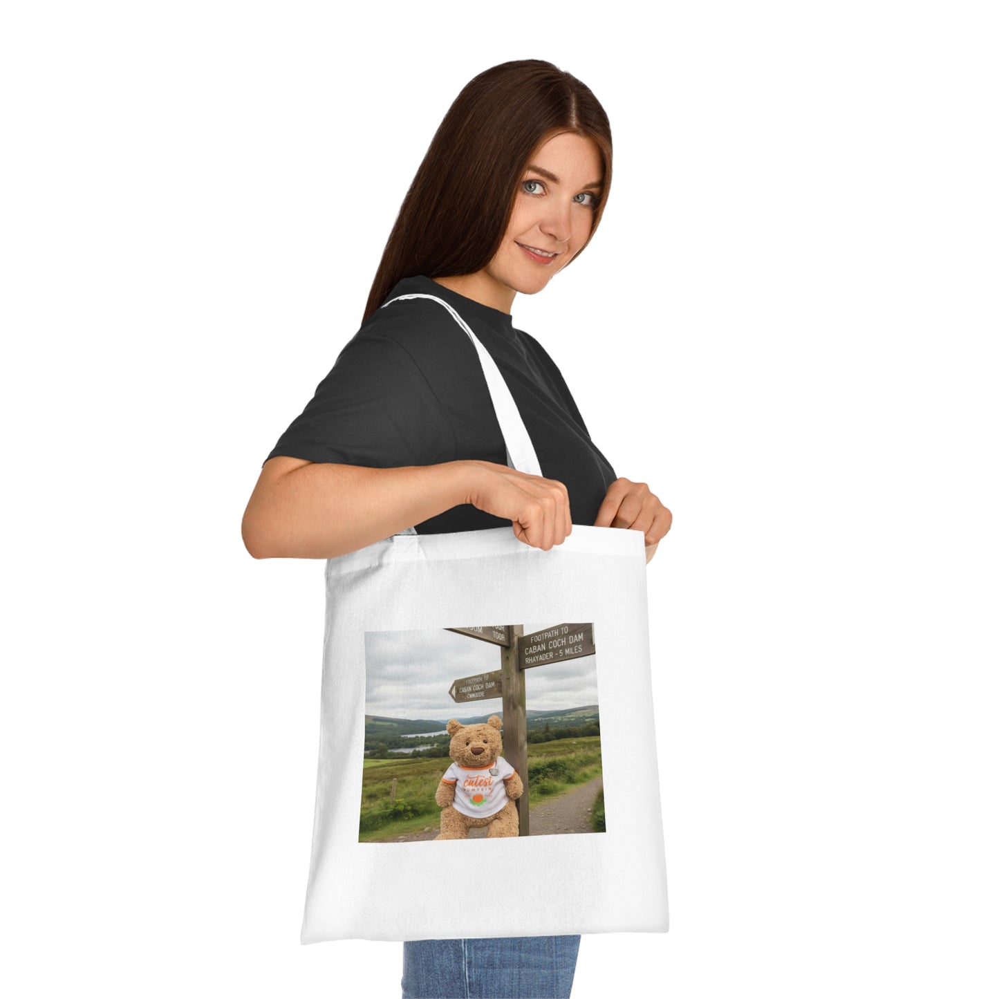 Teddy On Tour – Bartholomew in Elan Valley Cotton Tote Bag