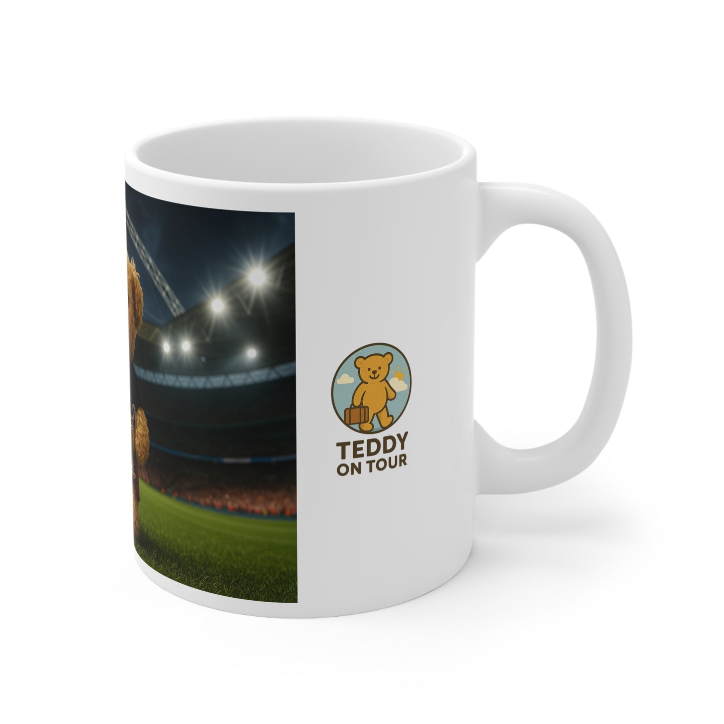 Teddy On Tour – Doudou Vieux goes to Wembley Ceramic Coffee Cup