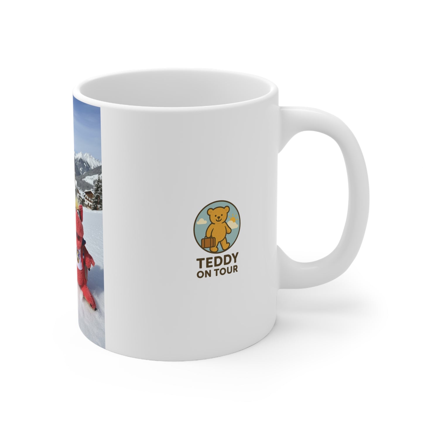 Teddy On Tour – Octey and Elsie in Seefeld-in-Tirol Austria Ceramic Coffee Cup