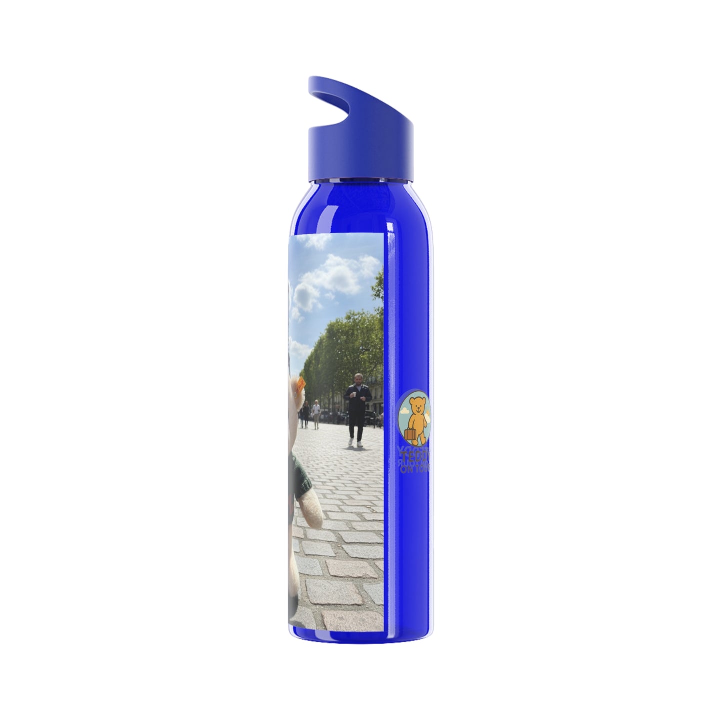 Teddy on Tour Gilbert in Paris Sky Water Bottle