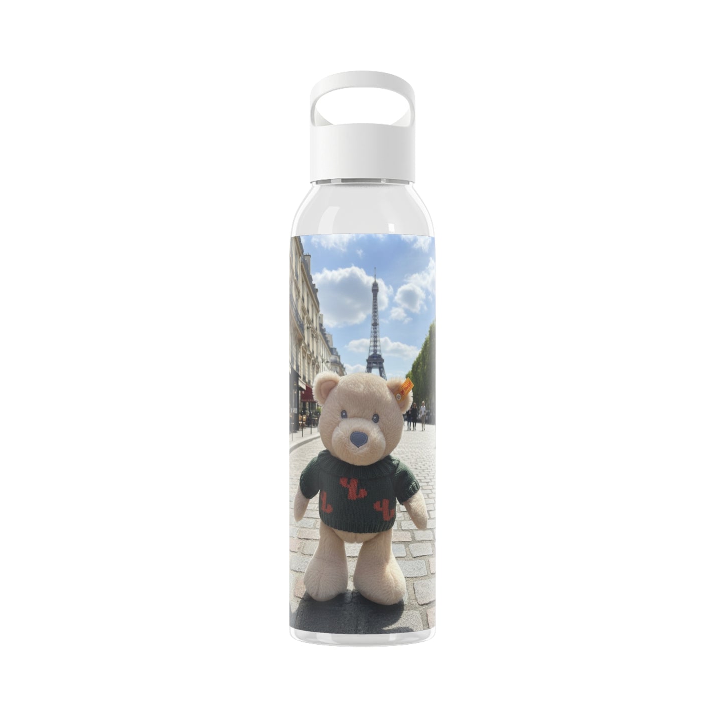 Teddy on Tour Gilbert in Paris Sky Water Bottle