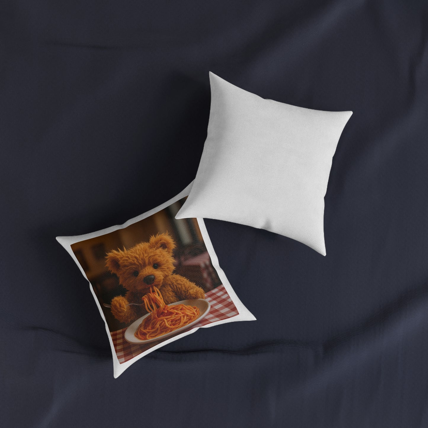 Teddy on Tour Gianni in Italy Square Pillow