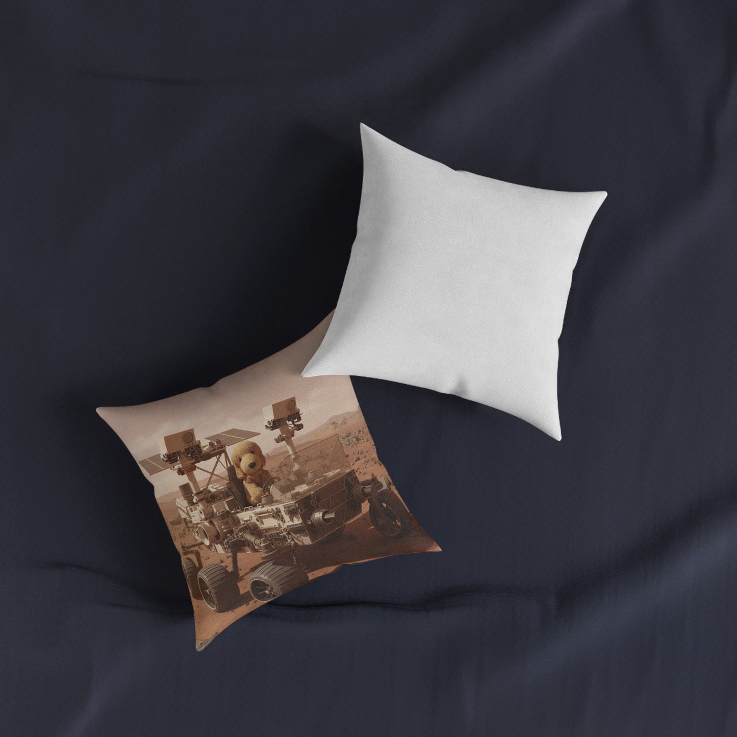 Teddy on Tour Rusty in Space Square Pillow