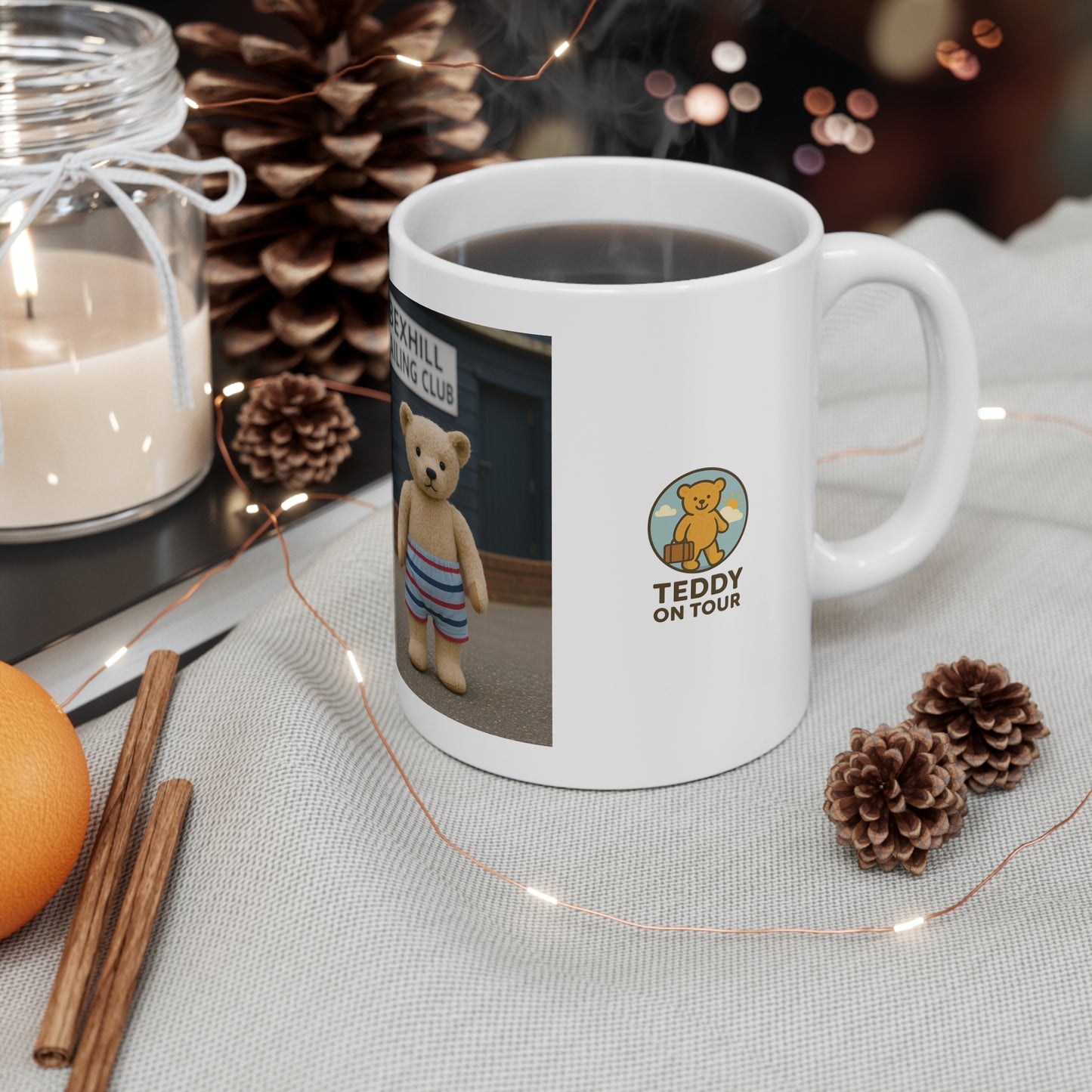 Teddy On Tour – Bexhill Sailing Club Ceramic Coffee Cup