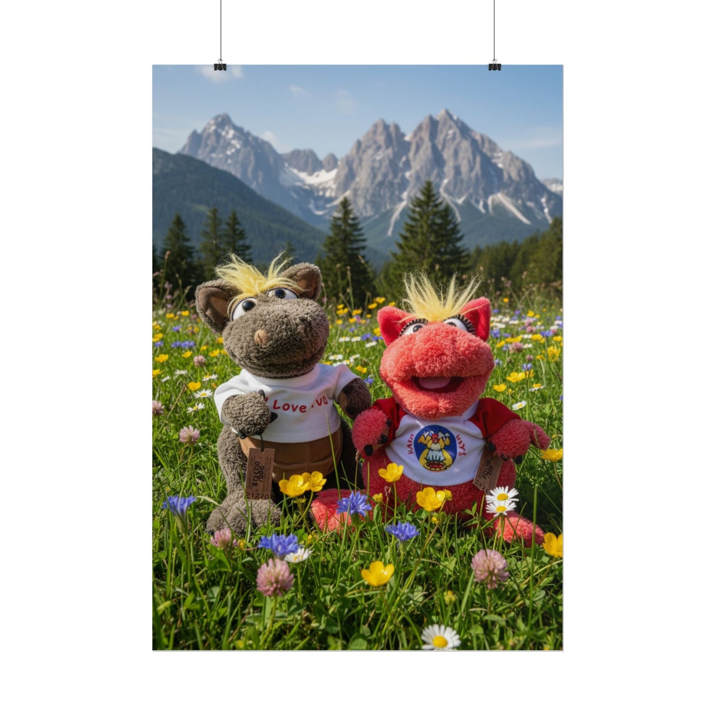 Teddy on Tour Octey and Elsie in Seefeld-in-Tirol Austria Rolled Posters