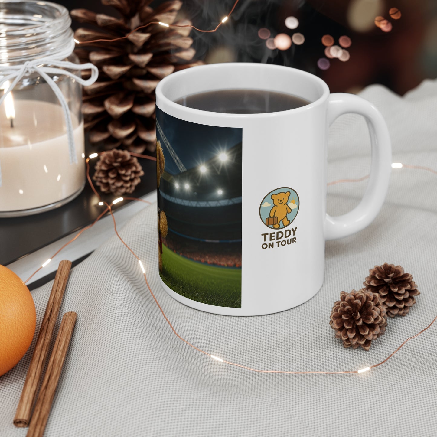 Teddy On Tour – Doudou Vieux goes to Wembley Ceramic Coffee Cup