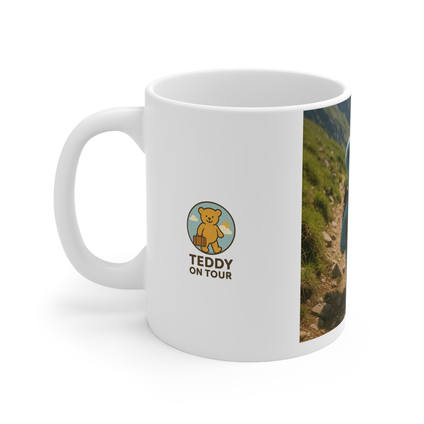Teddy On Tour – Indigo goes camping Ceramic Coffee Cup