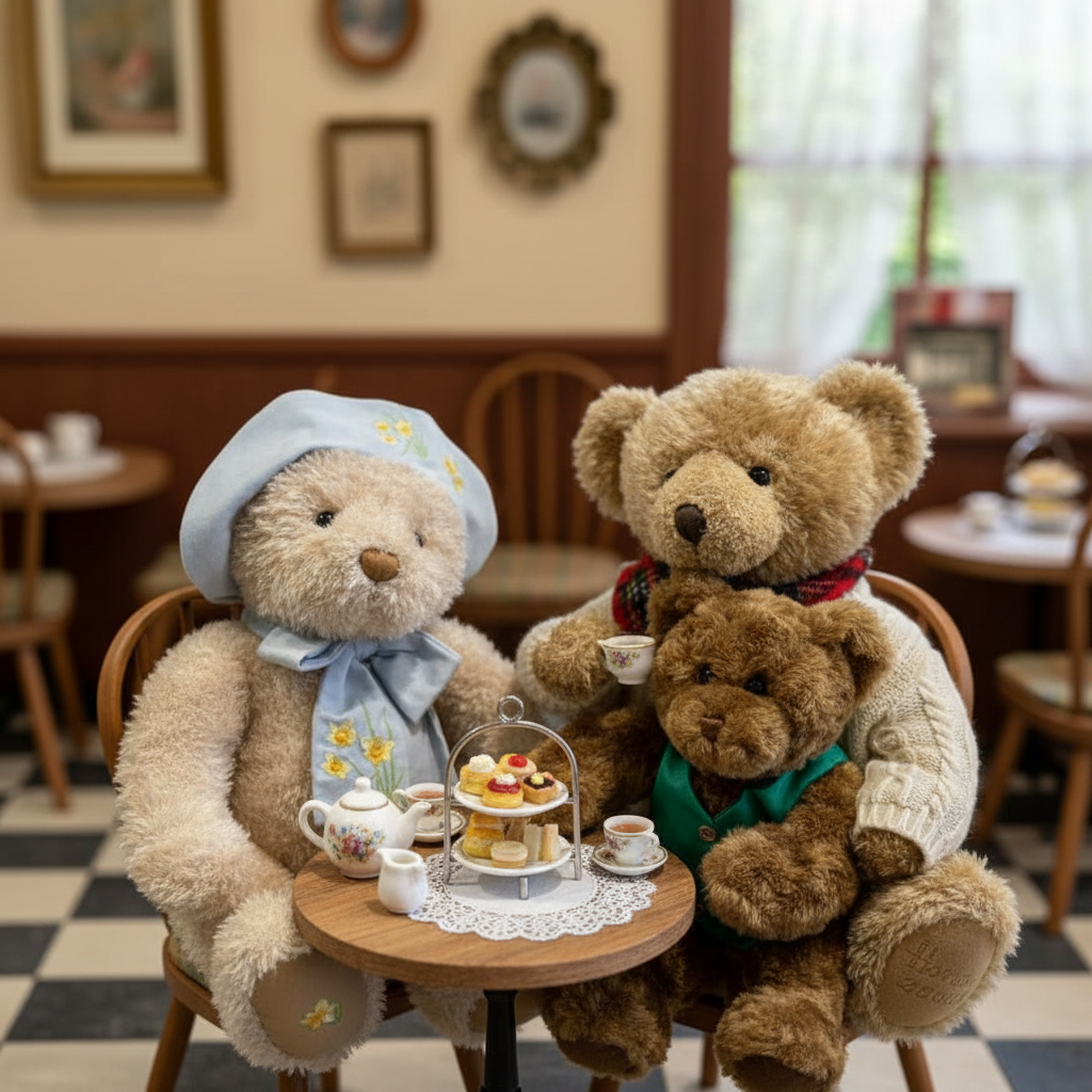 Bear Family enjoy afternoon tea