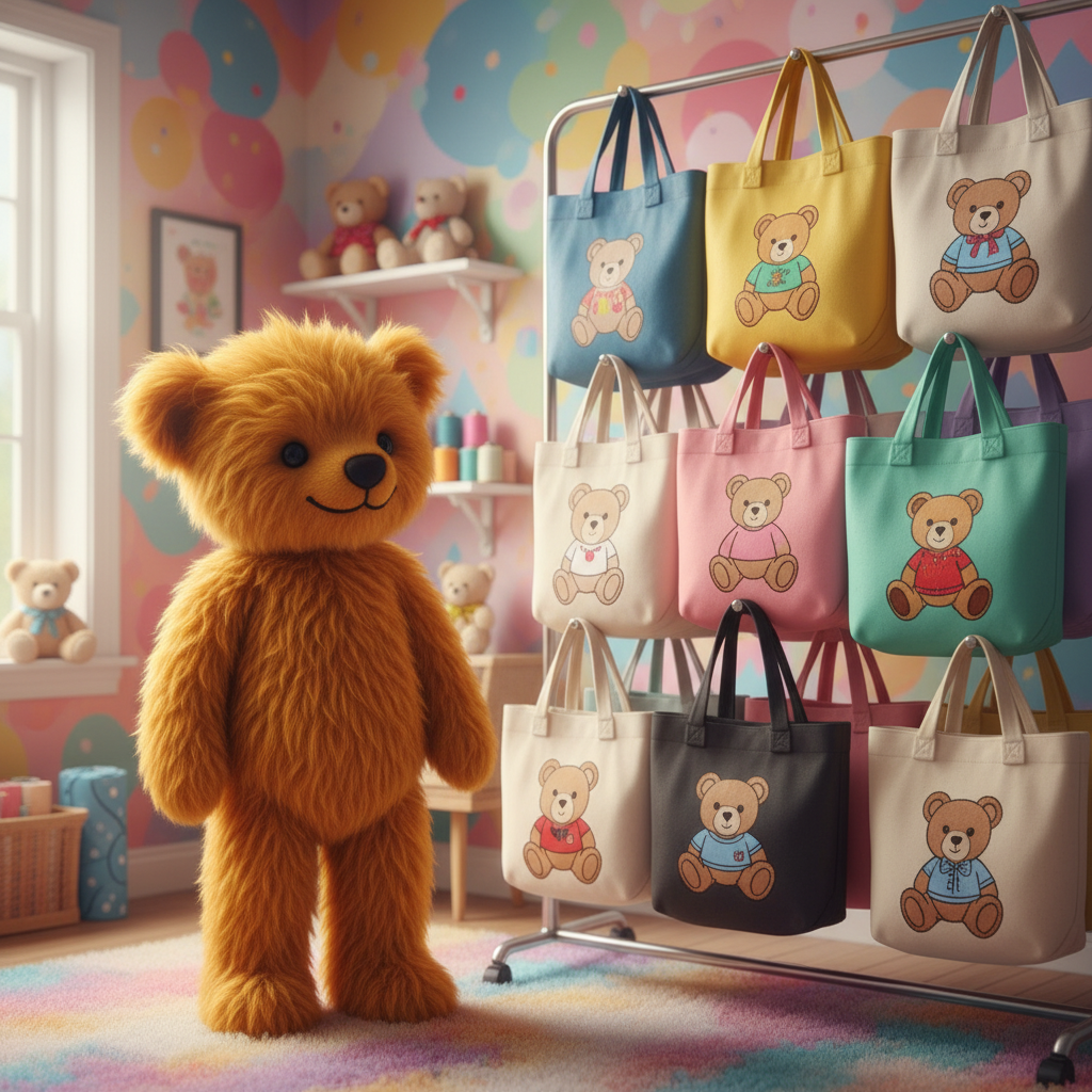 Teddy tote bags