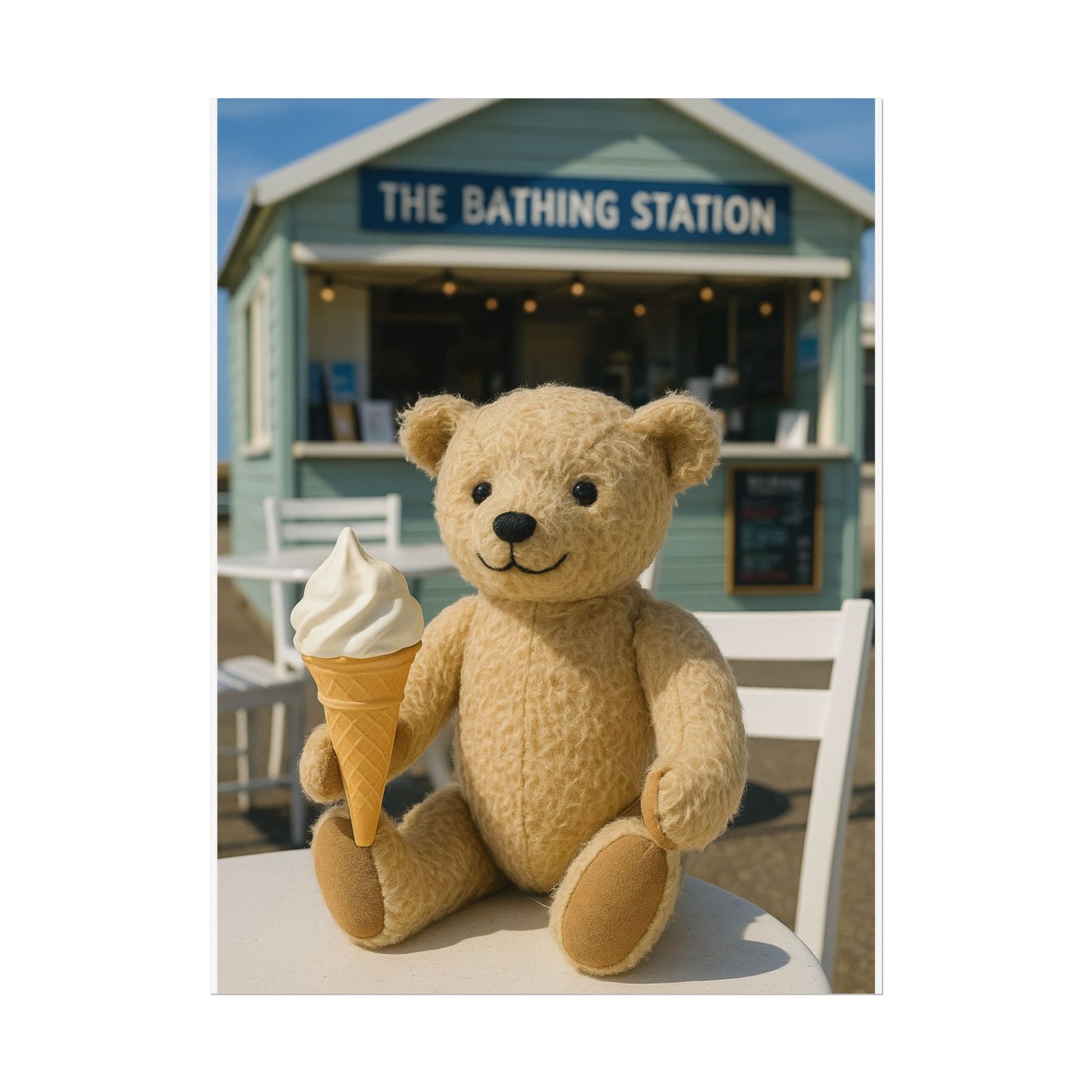 Teddy on Tour Bexhill Bathing Station Rolled Posters