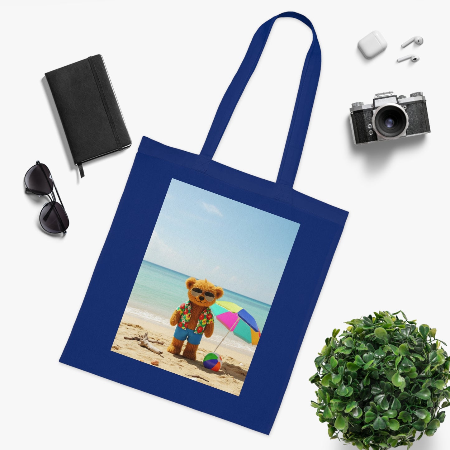 Teddy On Tour Cotton Tote Bag