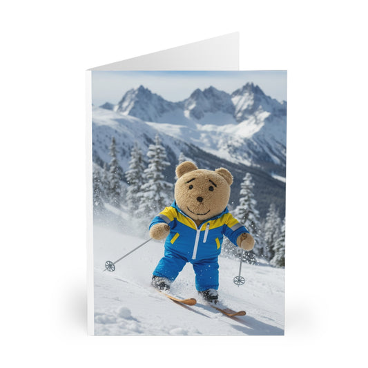 Teddy On Tour – Neville Christmas 5 Greeting Cards (5 Pack)
