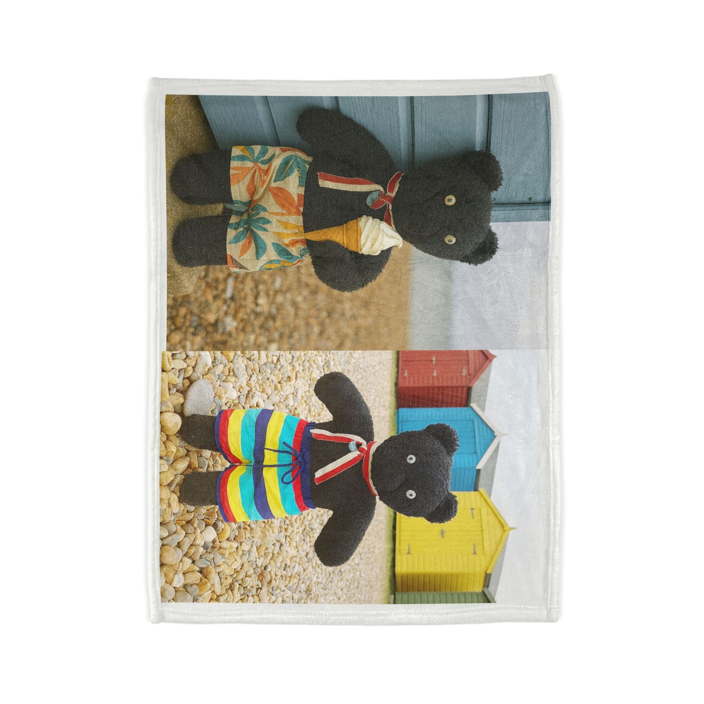 Teddy On Tour Pop Jack in Whitstable Soft Polyester Blanket