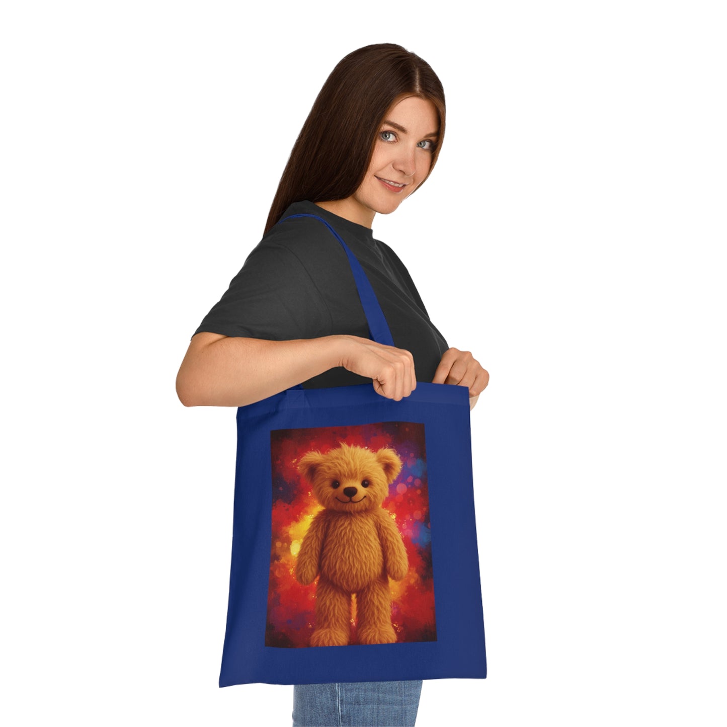 Teddy On Tour Cotton Tote Bag