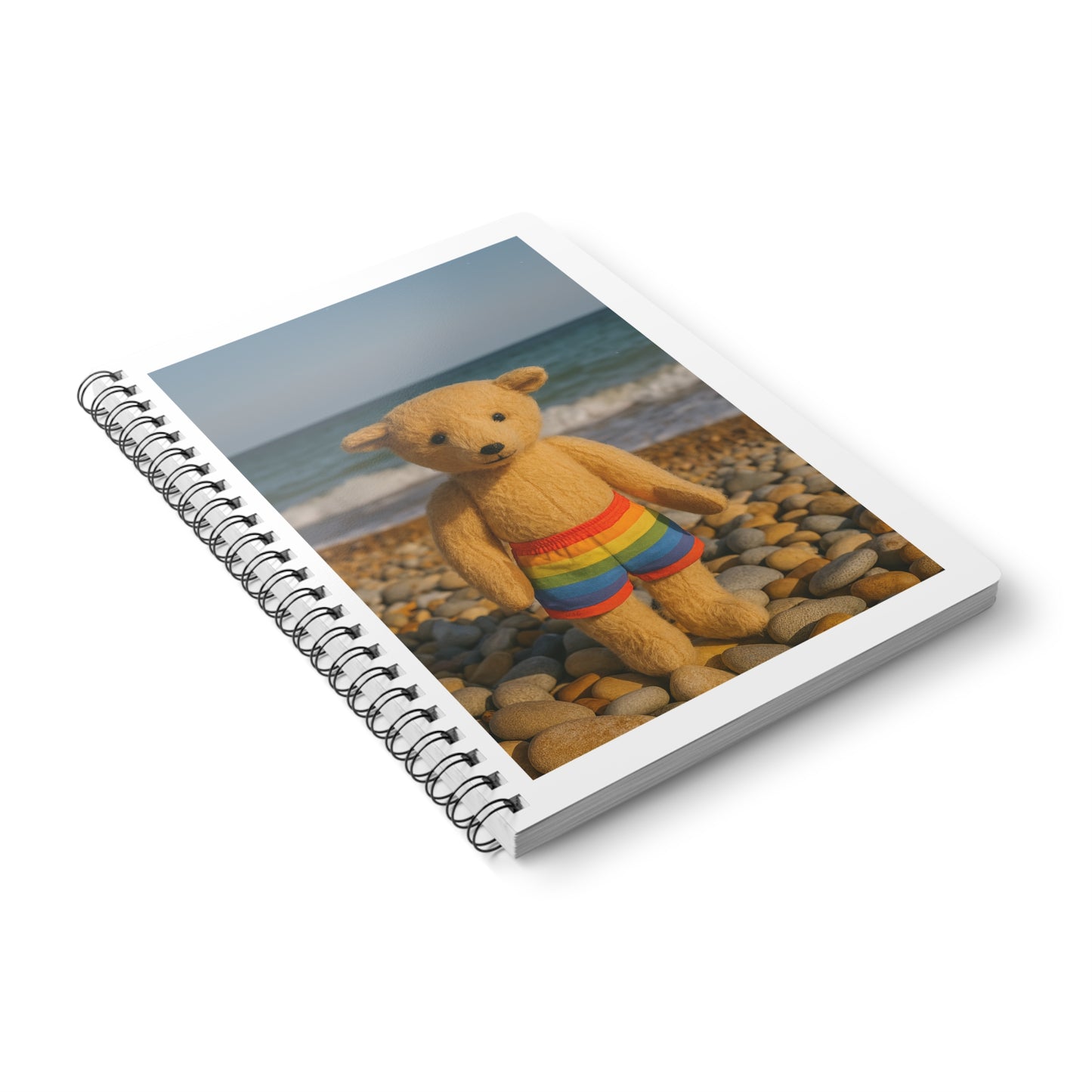 Teddy On tour Bexhill Wire bound Softcover Notebook, A5