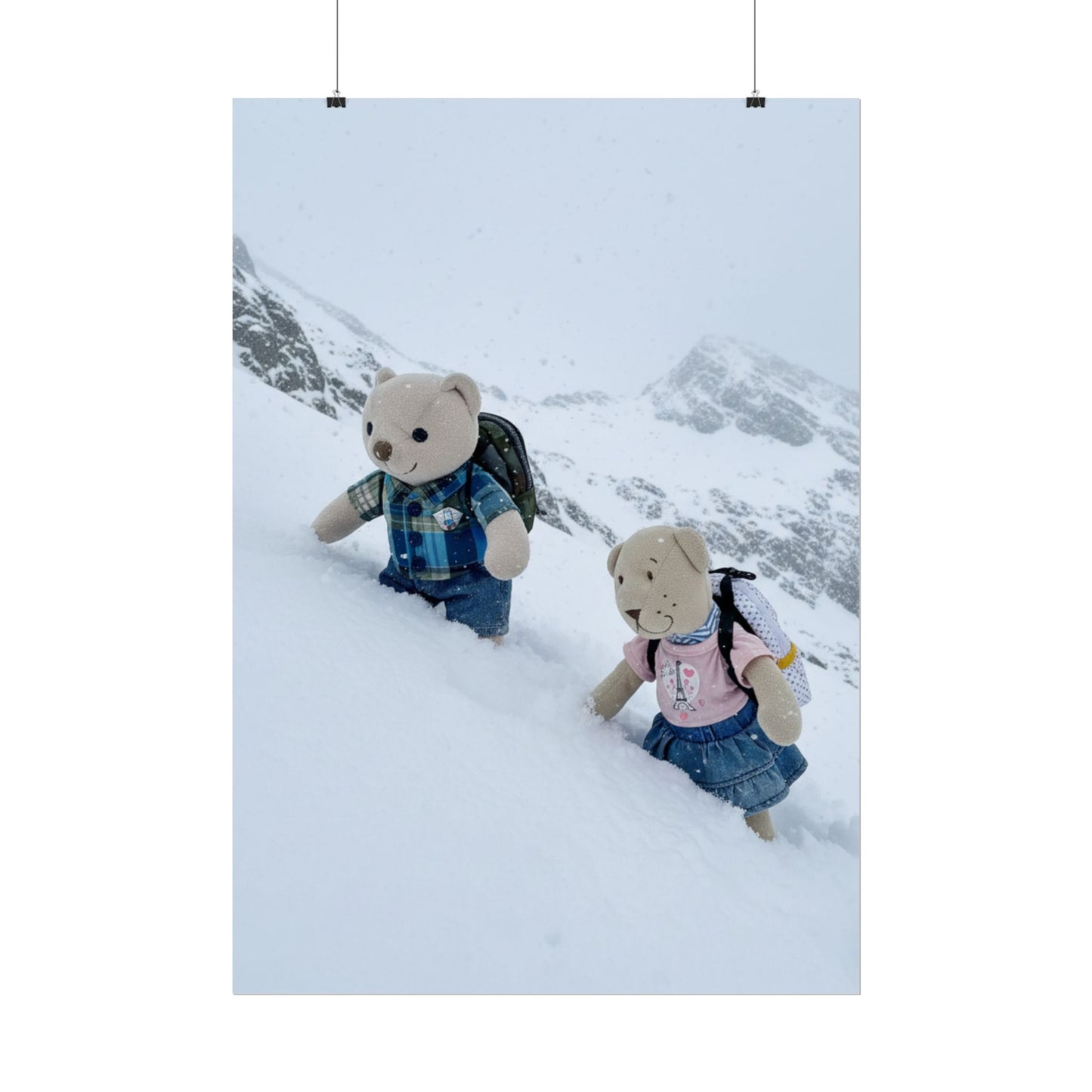 Teddy On Tour TB and Pippa Climb Everest Rolled Posters