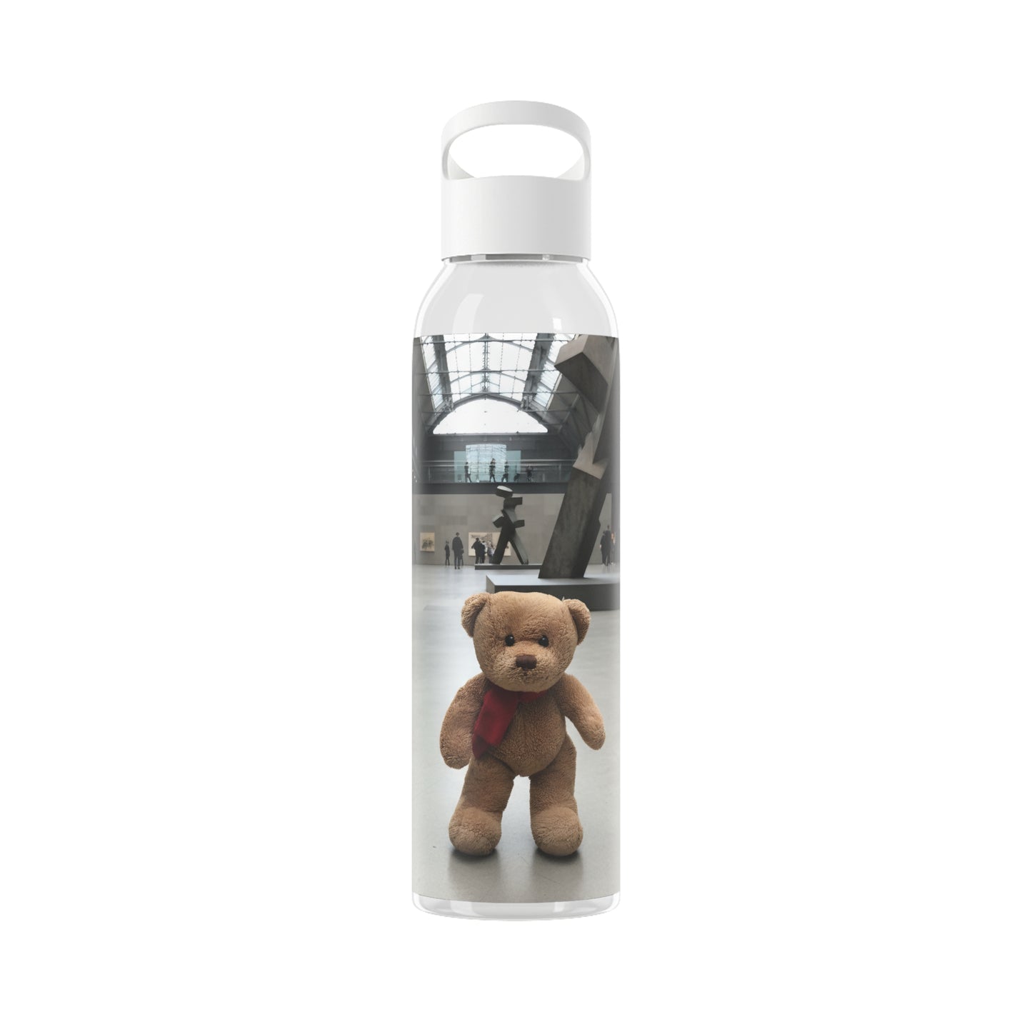 Teddy on Tour Offis at the Tate Modern Sky Water Bottle