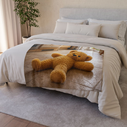 Teddy On Tour Relaxing Teddy Soft Polyester Blanket (look for a matching cushion)