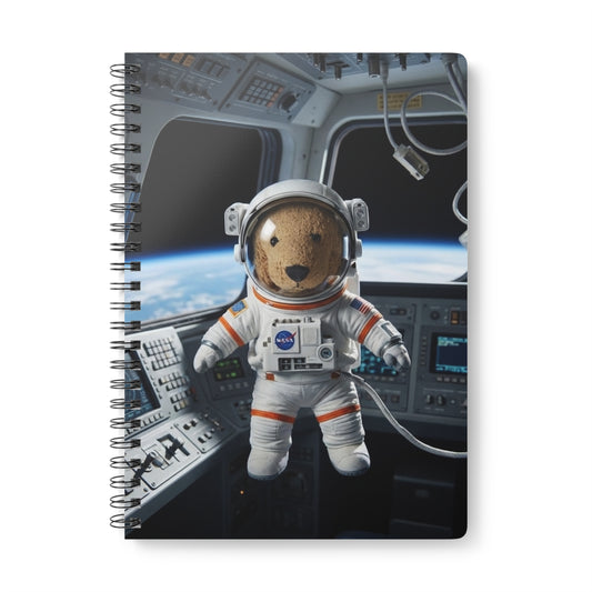 Teddy On tour Rusty in Space Softcover Notebook, A5
