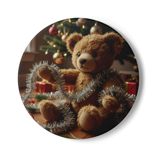 Teddy on Tour Christmas 2025 Ceramic Coaster 10