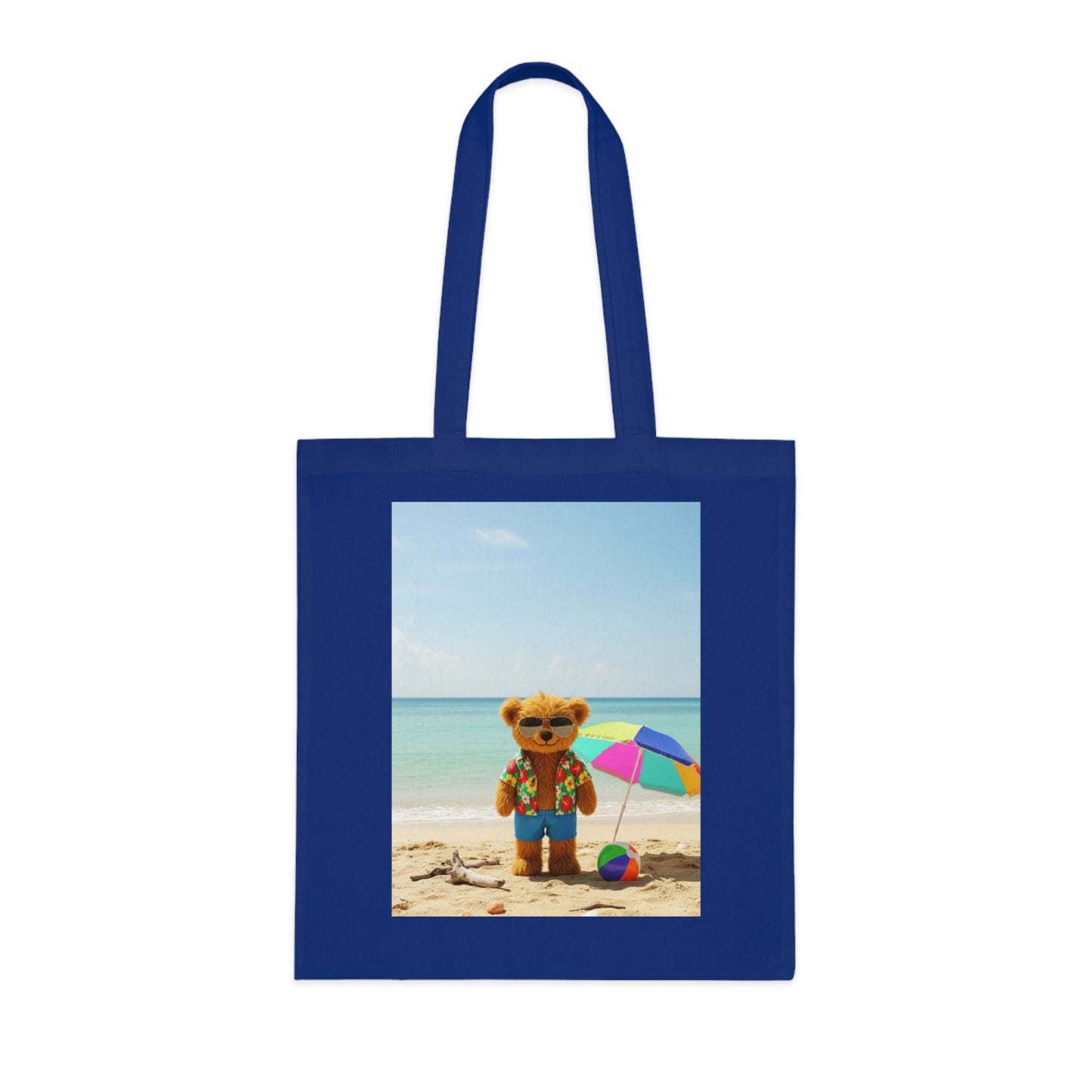 Teddy On Tour Cotton Tote Bag