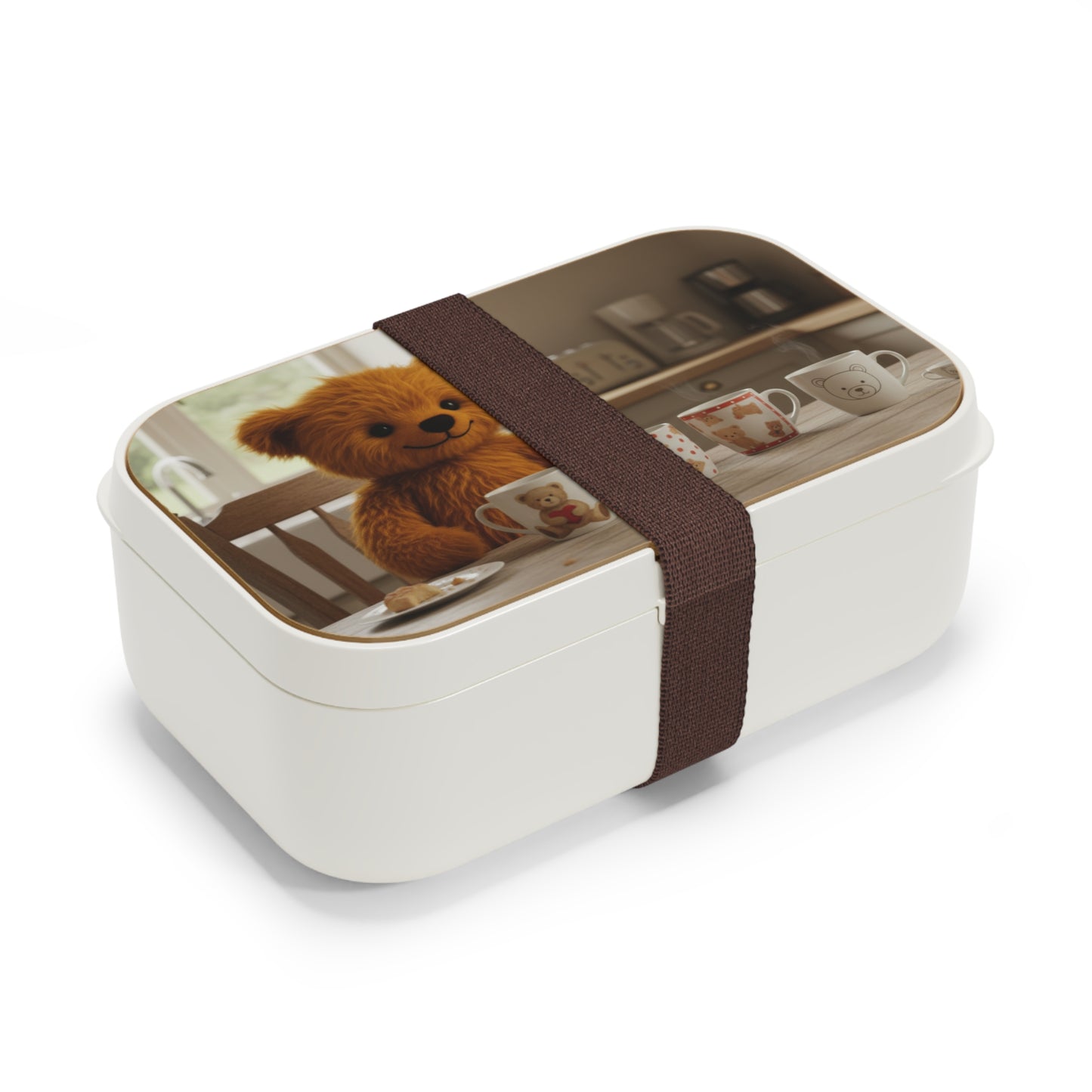 Teddy on Tour Teddy and mugs Bento lunchbox ( find a matching water bottle )
