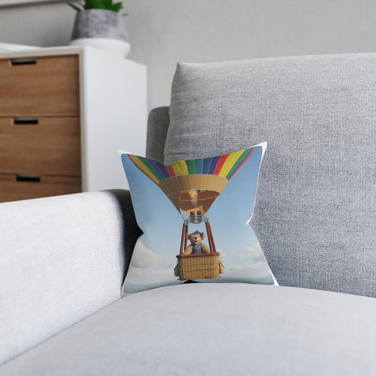 Teddy on Tour Daisy Albuquerque Square Pillow