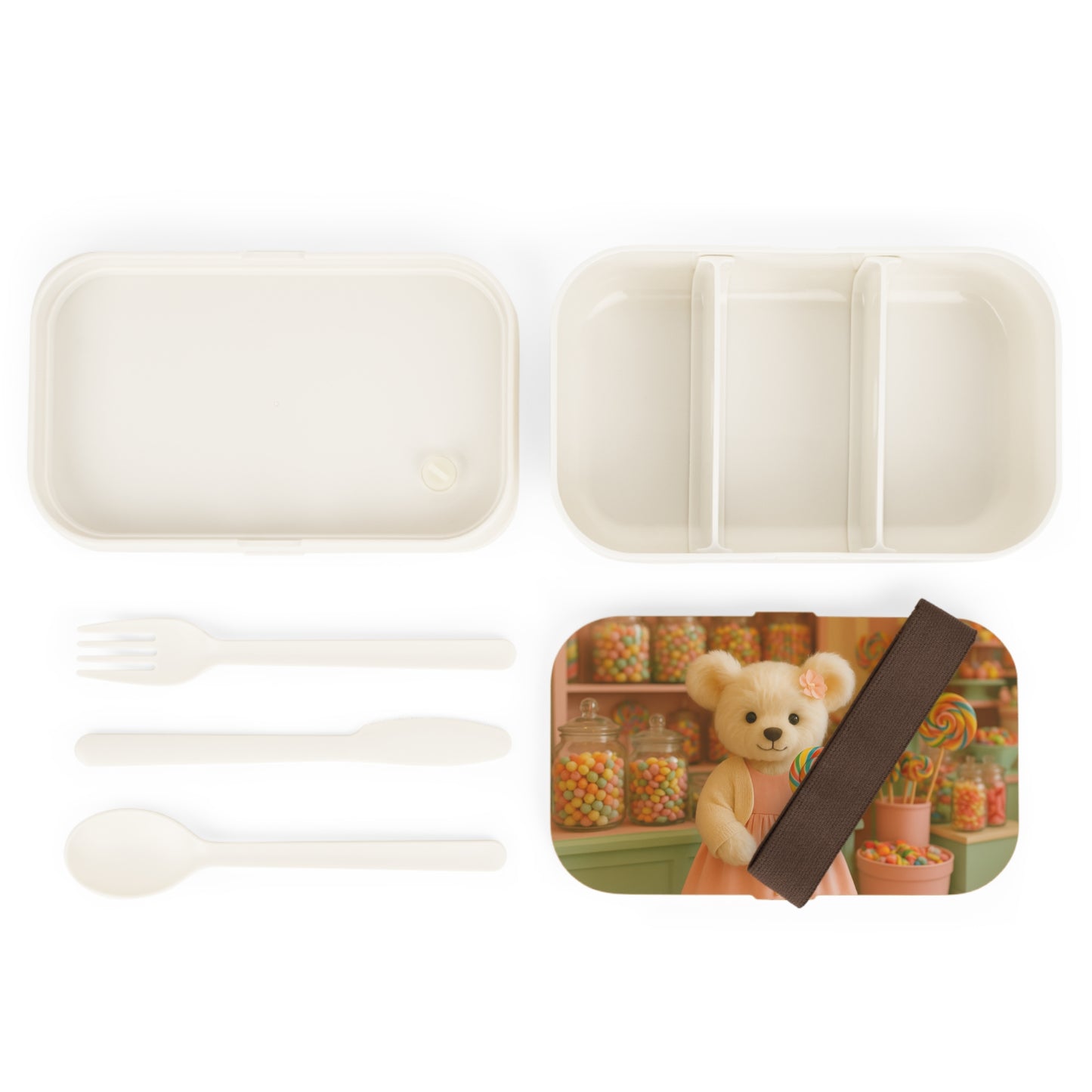 Teddy on Tour Bella in the sweet shop Bento Lunch Box